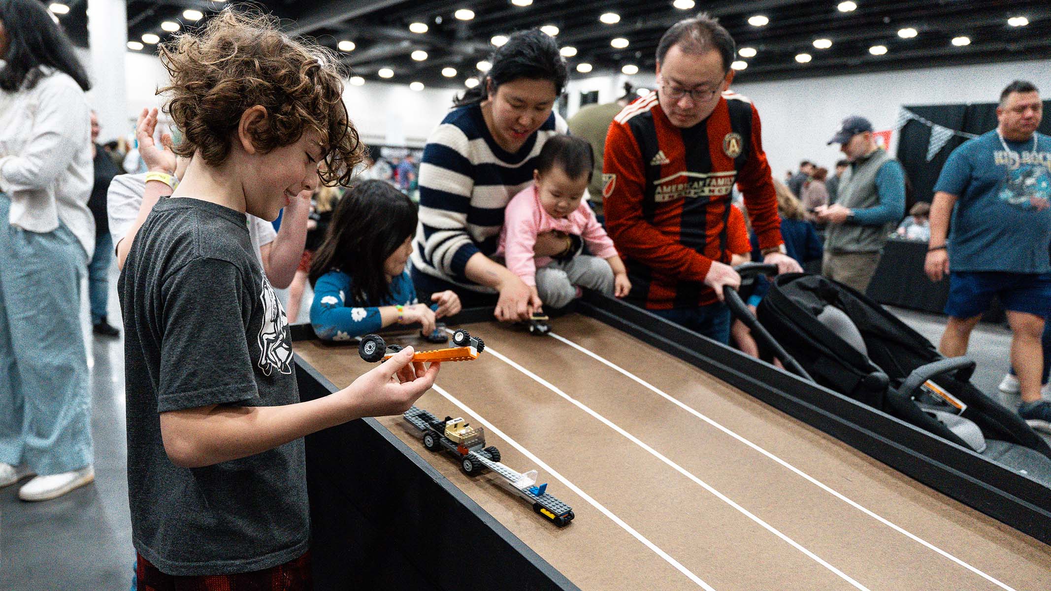 LEGO racing activities at Brick Fan Event